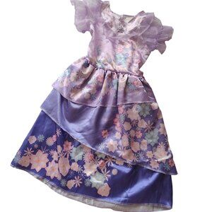 Disney Encanto Isabela Girls Costume 4-6X Purple Floral Fantasy Play Dress Up